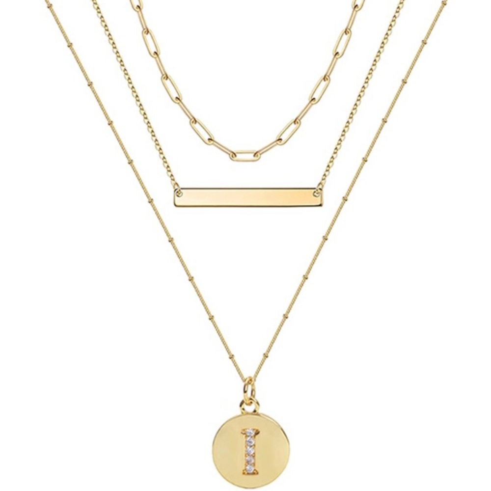 Gold Layered Initial Necklaces